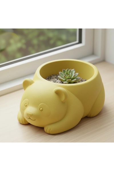OEM Mini Ghiveci Decorativ Imprimat 3D, Model Panda pentru Plante Mici