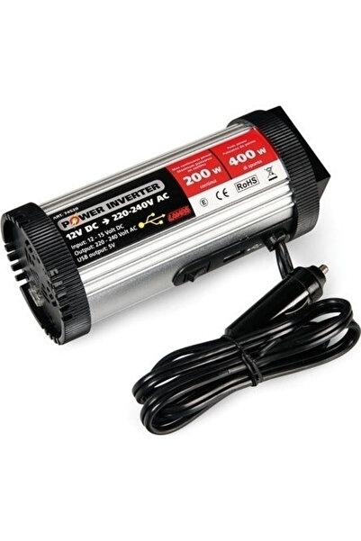 Lampa Μετατροπέας Αυτοκινήτου 200W από 12V DC σε 220V AC με 1xUSB Κωδικός: L7...