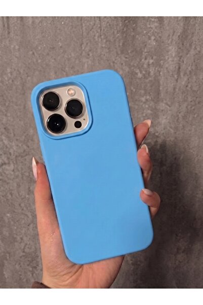 IPhone 14 Pro Max Uyumlu İçi Kadife Logolu Silikon Kılıf Kapak
