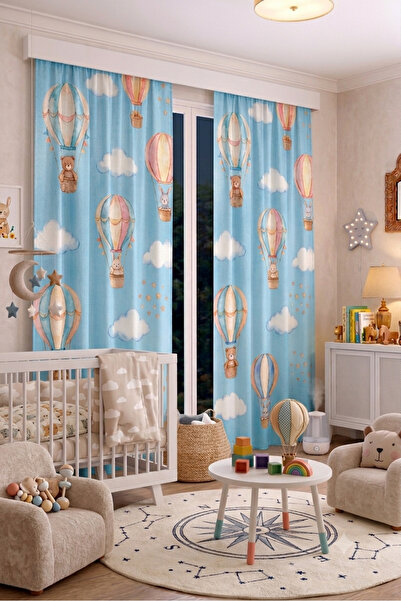EFSANE PET Baby Kids Room Background Curtain 140X260 cm 2 Wings Cute Patterne...