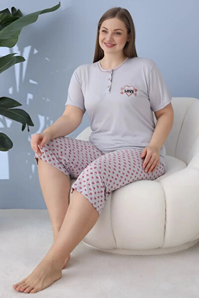 makkash Women's Summer Short Sleeve Bermuda Bamboo Fabric Large Size Oversize...