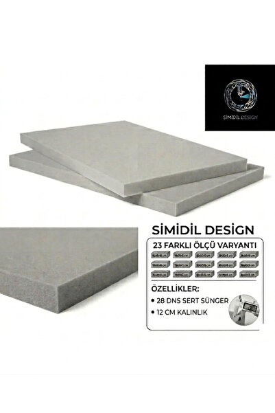 Simidil Design 28 DNS Orta Sert 12 cm Kalınlık Yüksek Yoğunluklu 23 Ölçü Seçe...
