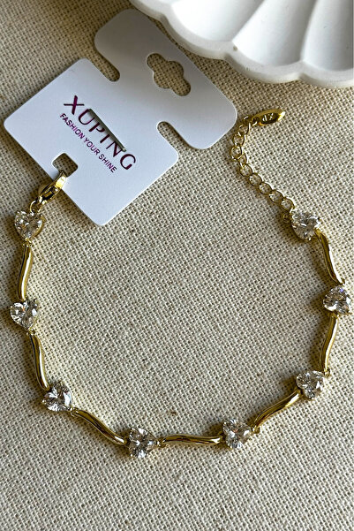Modacaprea Xuping 14K S Taşlı Kadın Bileklik 17+2 cm | Kararmaz Kadın Xuping ...