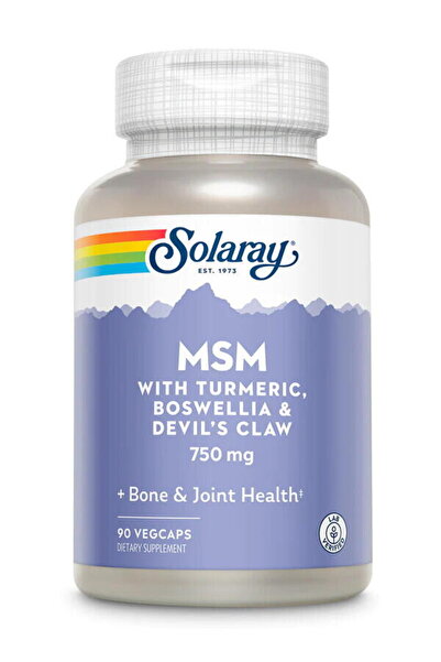 Solaray MSM 750mg (Metilsulfonilmetan) 90cps Secom,