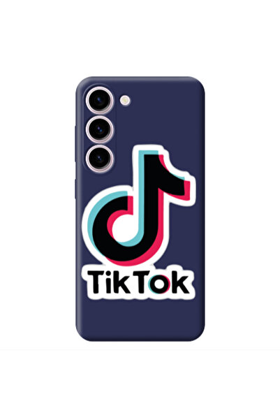 Other Samsung S23 Tik Tok Dark Grey Colored Silicone TPU Θήκη