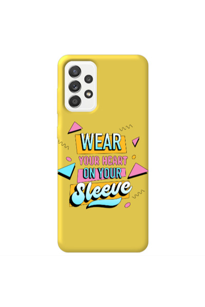 Other Samsung A23 Wear Your Heart Yellow Colored Silicone TPU Θήκη