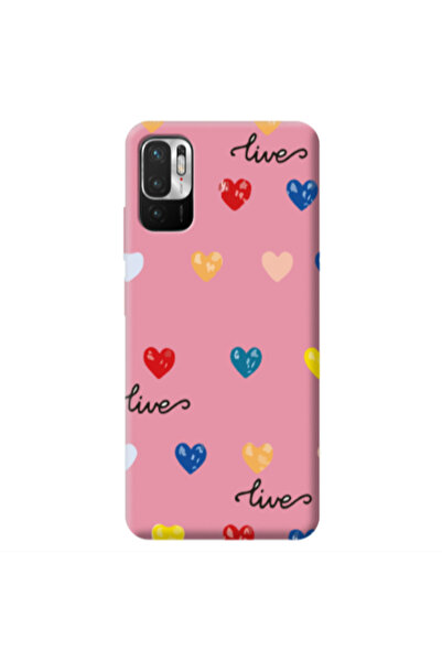 Other Xiaomi Redmi Note 10 Pro 5G Heart Lives Pink Colored Silicone TPU Θήκη