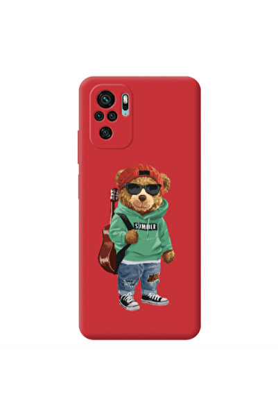 Other Xiaomi Redmi Note 10S Summer Tedy Red Colored Silicone TPU Θήκη