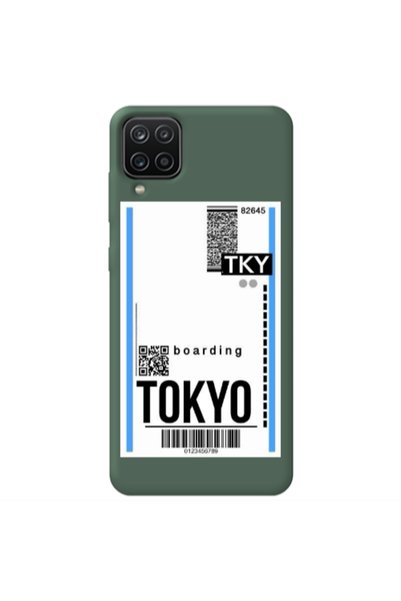 Other Samsung A12 Tokyo Boarding Dark Green Colored Silicone TPU Θήκη