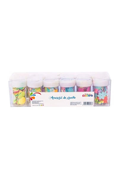 MC Micostore Accesorii creatie - paiete diverse, set 12 recipiente x 6g, Colo...