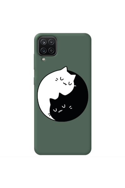 Other Samsung A12 Bundle of love Dark Green Colored Silicone TPU Θήκη
