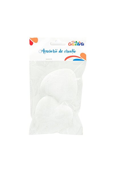 MC Micostore Accesorii creatie - polistiren - inima, 8cm, set 2 buc, Colorarte
