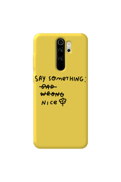 Other Xiaomi Redmi Note 8 Pro Say Something Yellow Colored Silicone TPU Θήκη