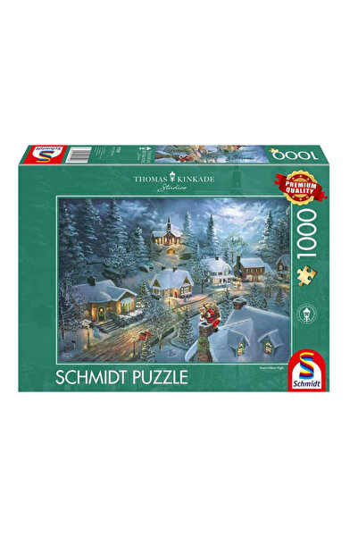 Schmidt Puzzle 1000 piese - Noapte Sfântă a lui Moș Crăciun, Thomas Kinkade (...