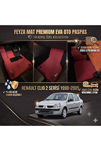 FEYZA OTO RENAULT RENO CLIO 2 SERİSİ 1998-2005 ARACA ÖZEL EVA PASPAS TAKIMI F...