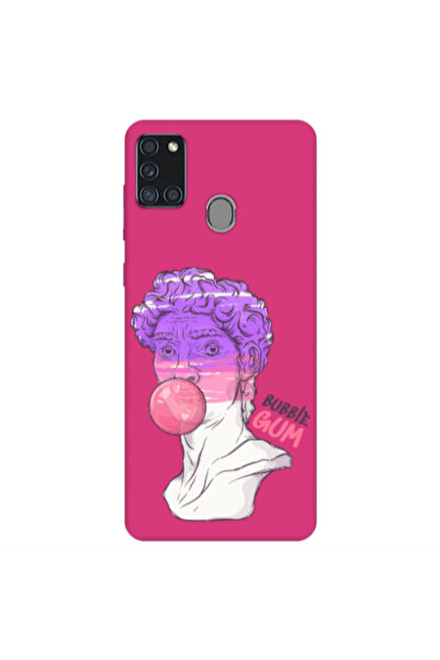Other Samsung A21S Pin Bubble Fuchsia Colored Silicone TPU Θήκη