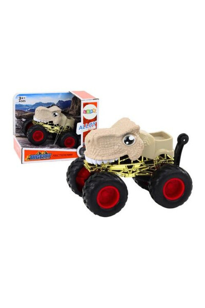 OEM Mașinuță de teren bej Dinozaur Leantoys cu roți mari de cauciuc 3+