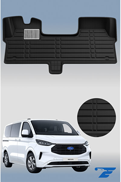 erzicar Ford Custom (2025) - Yeni Nesil 8D Tam Havuzlu Diamond Siyah Eva Paspas
