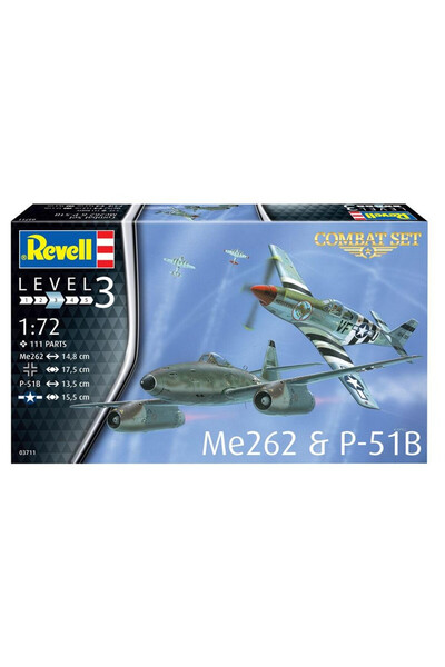 OEM Set de modelism Revell 1:72 Messerschmitt Me 262 și P-51B Mustang