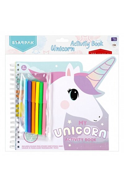 MC Micostore Set creativ - Carte cu activitati, My Unicorn, cu 6 carioci, Sta...
