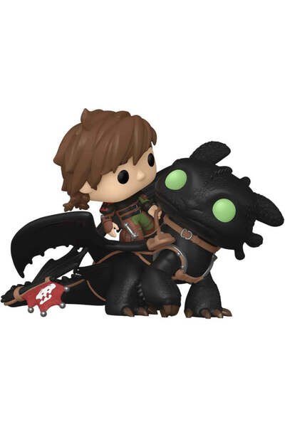 OEM Figurina Funko Pop Rides, Deluxe, HTTYD, Hiccup with Toothless, 14 cm