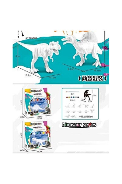 OEM Set DIY pentru pictarea dinozaurilor - T-Rex sau Spinosaurus de la Merkpol