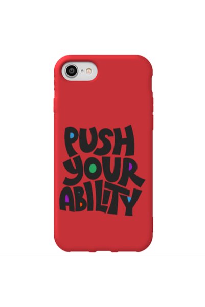 Other Apple iPhone 7 Push Your Ability Red Colored Silicone TPU Θήκη