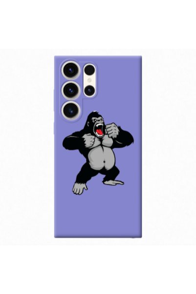 Other Samsung S23 Ultra Angry Gorilla2 Purple Colored Silicone TPU Θήκη