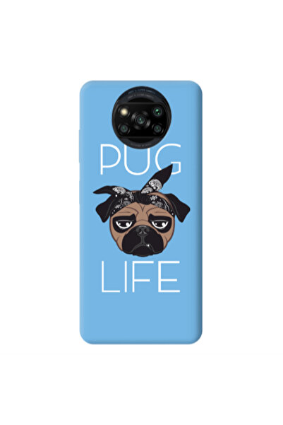 Other Xiaomi Poco X3 /X3 Pro Pug Life Blue Colored Silicone TPU Θήκη