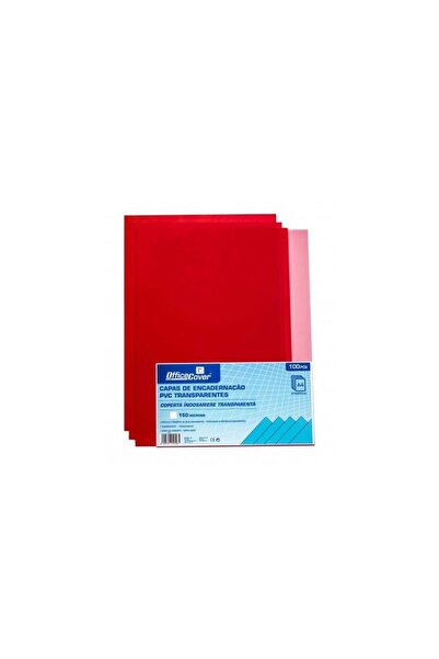 MC Micostore Coperta indosariere A4 Office Cover, PVC rosu, transparent, 0.15...