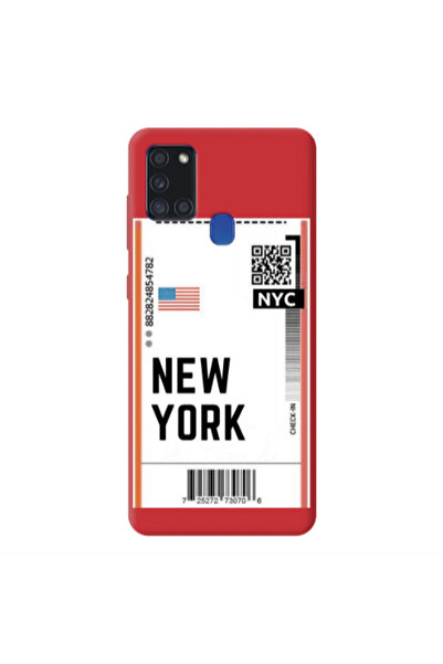 Other Samsung A21S New York NYC Red Colored Silicone TPU Θήκη