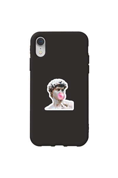 Other Apple iPhone Xr Bubble Black Colored Silicone TPU Θήκη