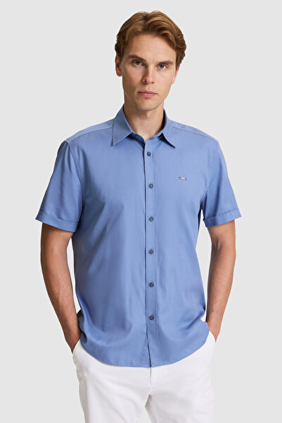 U.S. Polo Assn. Men's Indigo Short Sleeve Shirt 50320222-Vr028