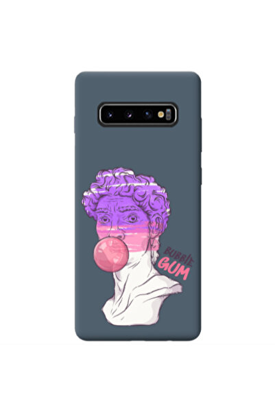 Other Samsung S10 Pin Bubble Dark Grey Colored Silicone TPU Θήκη