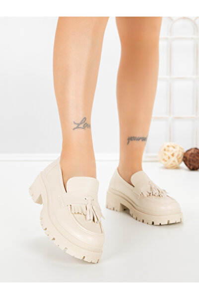 L.Day Pantofi casual dama bej din piele ecologica Zeloria