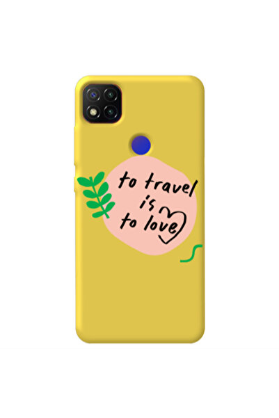 Other Xiaomi Redmi 9c To Travel is to Love Yellow Colored Silicone TPU Θήκη