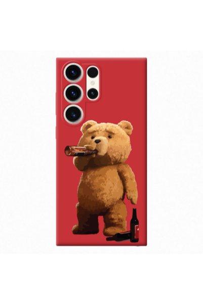 Other Samsung S24 Ultra Beer Time Red Colored Silicone TPU Θήκη