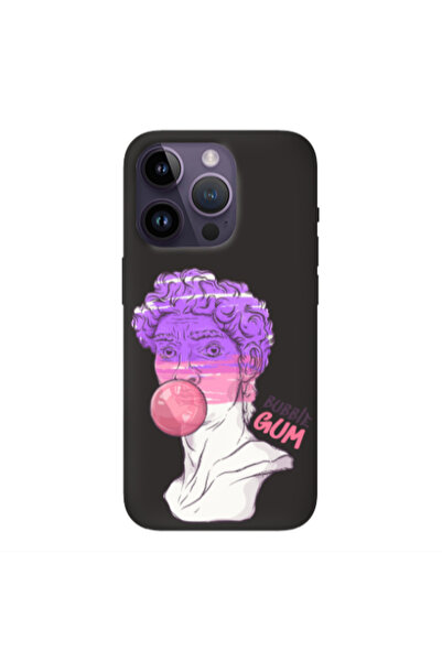 Other Apple iPhone 14 Pro Pin Bubble Black Colored Silicone TPU Θήκη