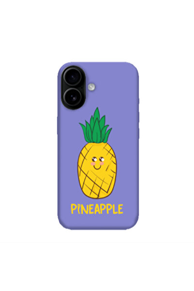 Other Apple Iphone 16 plus Pineapple Purple Colored Silicone TPU Θήκη