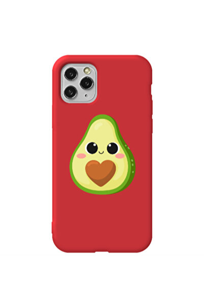 Other Apple iPhone 11 Pro Baby avocado Red Colored Silicone TPU Θήκη