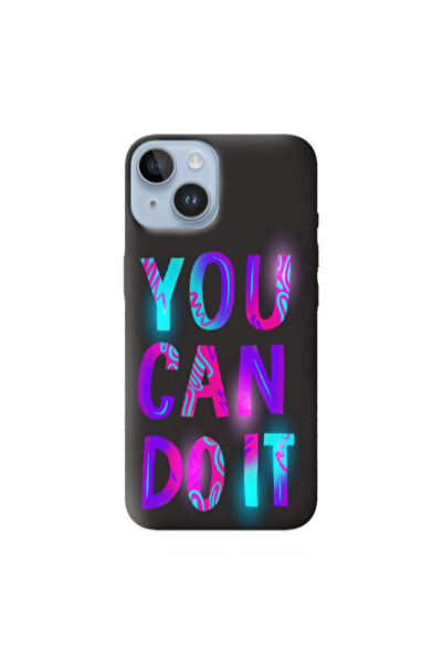 Other Apple iPhone 14 You Can Doit Black Colored Silicone TPU Θήκη