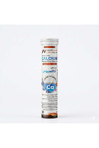 Vitamin Nafis Pharma Calcium with K2 and D3 Effervescent Tablets 20 tablets
