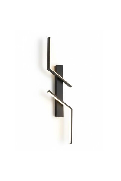 NEXTLY Aplică de perete LED, Lumină caldă, Design modern, 60x16 cm, Negru