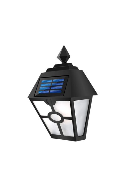 NEXTLY Lampă solară de exterior cu senzor, IP65, întrerupător ON/OFF, ABS, negru