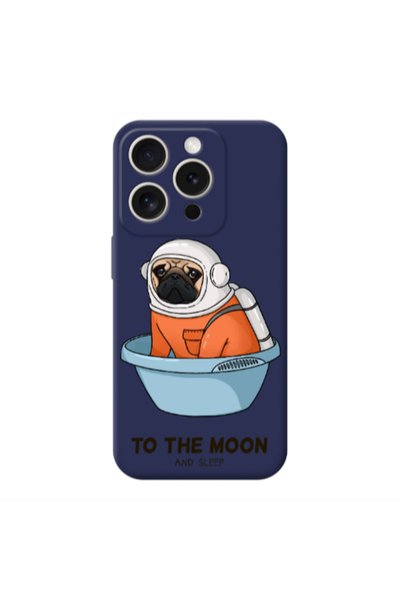 Other Apple iPhone 15 Pro Max To the moon Dark blue Colored Silicone TPU Θήκη