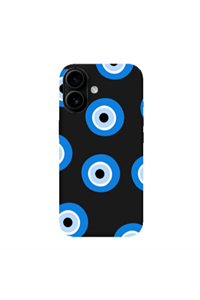 Other Apple Iphone 16 plus Evil eyes beads Black Colored Silicone TPU Θήκη