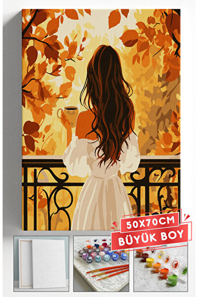 Akihabara Sayılarla Boyama Hobi Seti Çerçeveli Numaralı Tuval Fırça Boya Dahi...