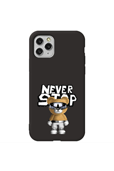 Other Apple iPhone 11 Pro Max Never stop Black Colored Silicone TPU Θήκη