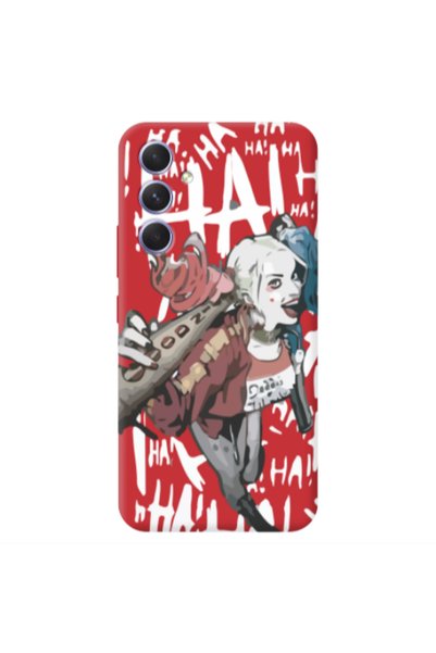 Other Samsung A56 Ha Ha Ha Red Colored Silicone TPU Θήκη