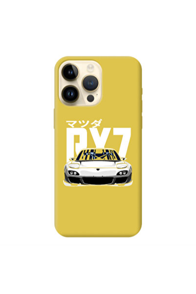 Other Apple iPhone 13 Pro Max Car Rx7 Yellow Colored Silicone TPU Θήκη